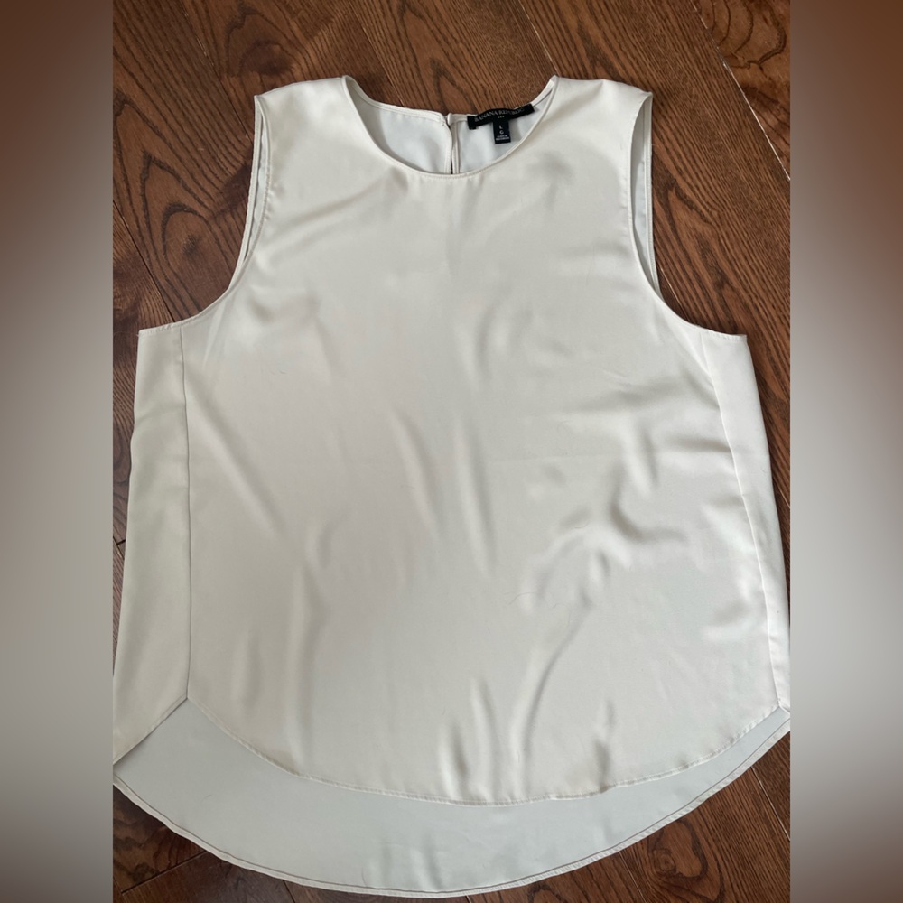 Banana Republic Sleeveless Cream Blouse